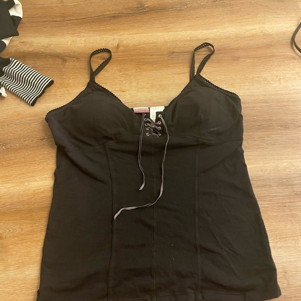 No Boundaries Black Sleeveless Bustier Camisole